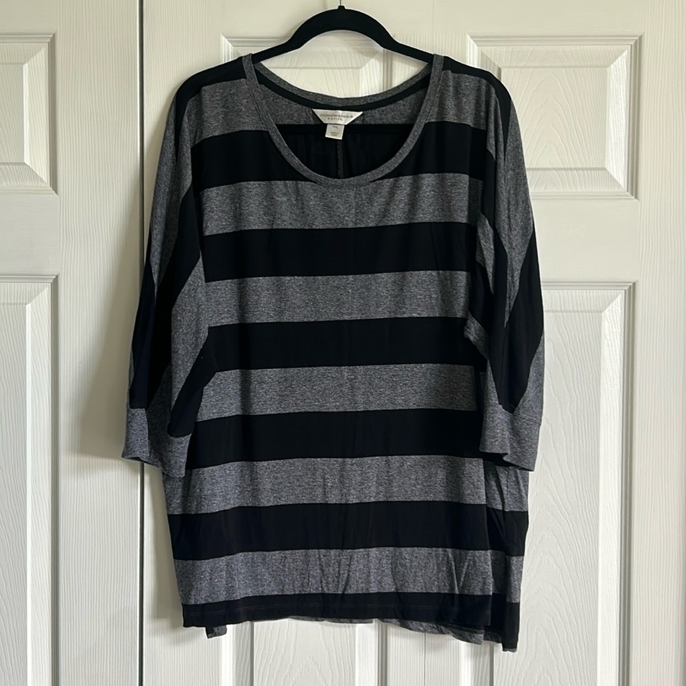 Christopher & Banks petite XL dolman sleeve striped tunic